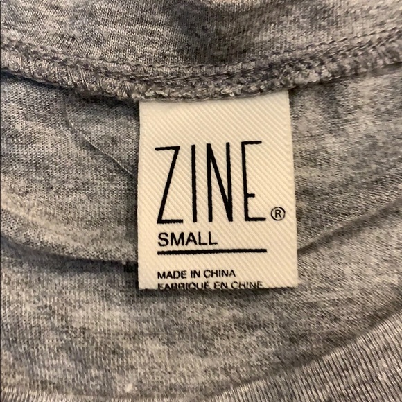 Zine Zumiez Womens S Loose Grey Short Sleeve Tee - Picture 3 of 3